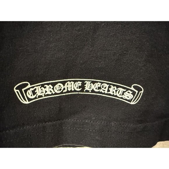 Chrome Hearts Black Graphic Tee W/ Pocket & Smile Design Back - Picture 13 of 15